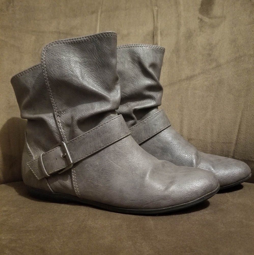 Gray Ankle Boots